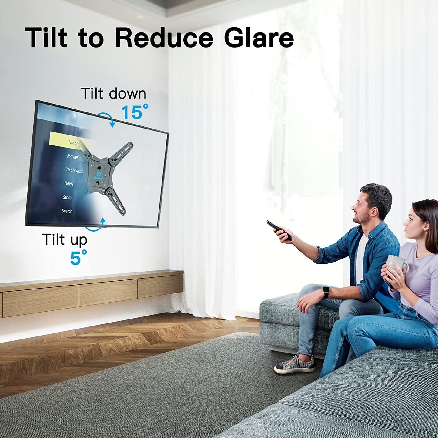 Full-Motion TV Wall Mount. 26 to 60 inch TV's, Capacity 88 lbs