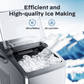 Ice Makers Countertop,Ice Maker Machine 6 Mins 9 Bullet Ice, 26 Lbs/24 Hrs, Nugget Ice Maker with Self Cleaning Function, Ice Maker for Home Kitchen Party, Silver