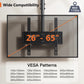 MountFTV Ceiling TV Mount for 26-65 inch TVs,Adjustable Height Full Motion Full Motion TV Mount Bracket, Holds up to 110lbs, Max 400x400mm