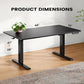 One Piece Standing Desk, 48x24 inch Adjustable Stand Up Desk with Cable Management Tray, Black