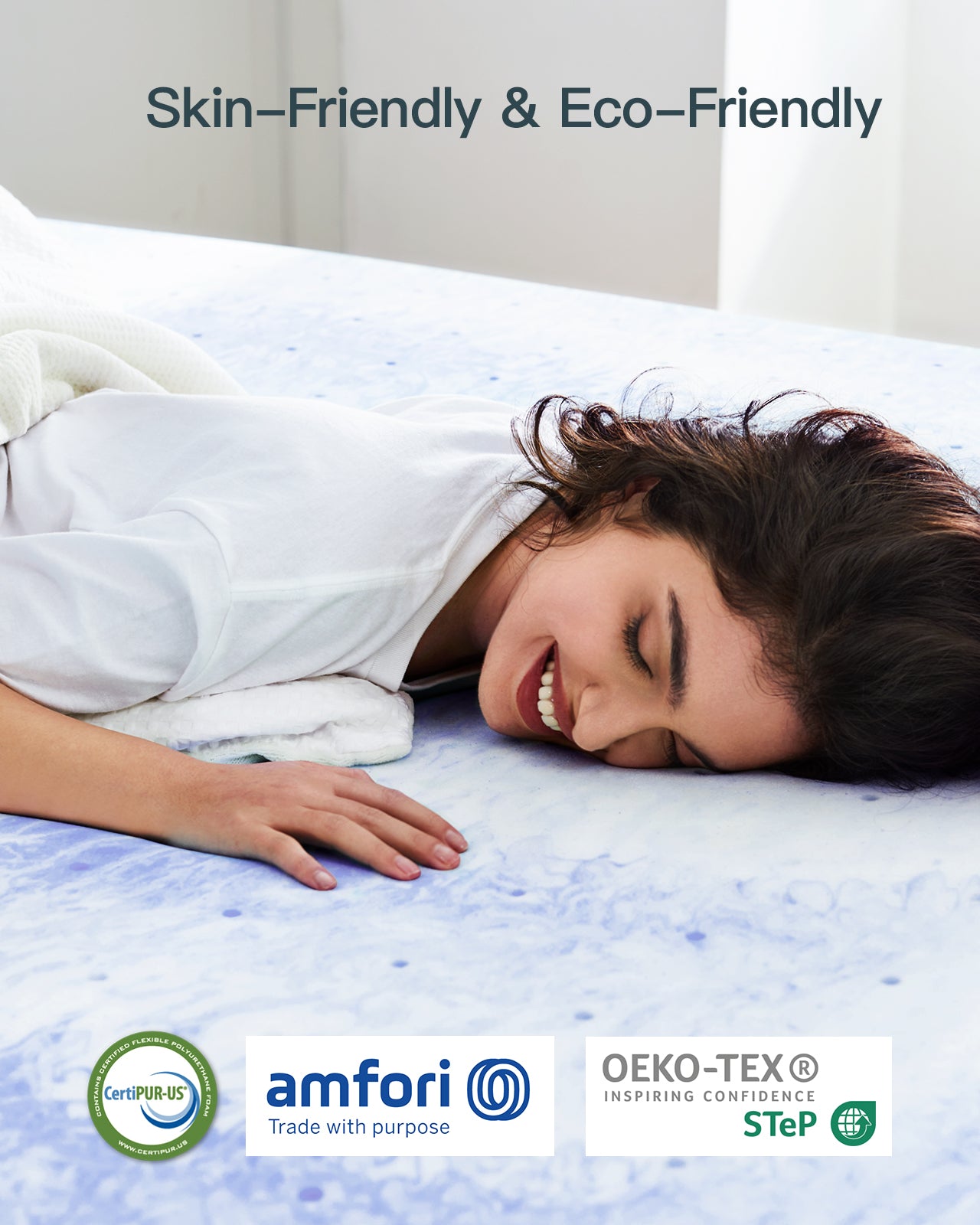 3 Inch Full Memory Foam Mattress Topper, Cooling Gel Infused Mattress Pad, Ventilated Bed Topper Full Size, CertiPUR-US Certified