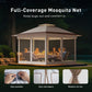 CHITOOMA 13 x 13 ft Outdoor Pop-up Gazebo, Patio Canopy Tent with Mosquito Nettings Vented Top and 169 Square ft of Shade for Garden, Party, Backyard, Khaki