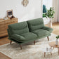 CHITOOMA 66'' Futon Sofa Bed, Green Corduroy Memory Foam Futon Sleeper Sofa Loveseat Convertible Couch Bed for Small Compact Living Spaces,Apartment