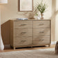CHITOOMA 6 Drawer Dresser for Bedroom Modern Storage Tower for Closet, Hallway, Entryway, Nursery Room
