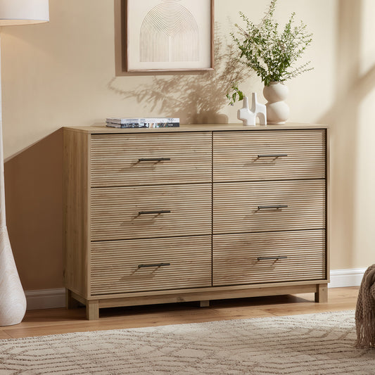 CHITOOMA 6 Drawer Dresser for Bedroom Modern Storage Tower for Closet, Hallway, Entryway, Nursery Room