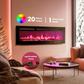 50 inch Wall Mounted Electric Fireplace Indoor Recessed Fireplace Heater with Touch Screen, Timer, Adjustable Flame Color and Speed