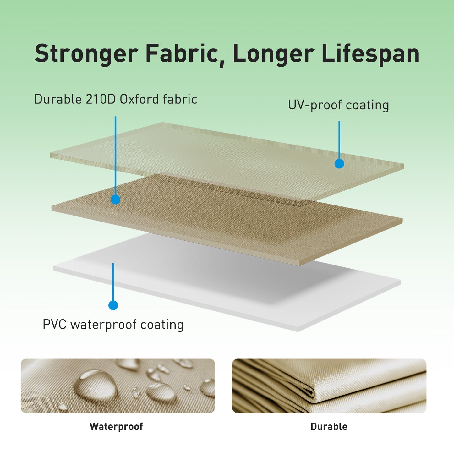 CHITOOMA 10 x 10ft Pop up Canopy Tent, Instant Outdoor Shelter Easy Portable Straight Leg Canopy Tent, Khaki
