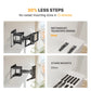 MountFTV Full Motion Articulating TV Wall Mount for Most 40–82 inch Curved TVs with Swivel, Tilt, Extension, Leveling, Max 600x400mm, Holds up to 100lbs