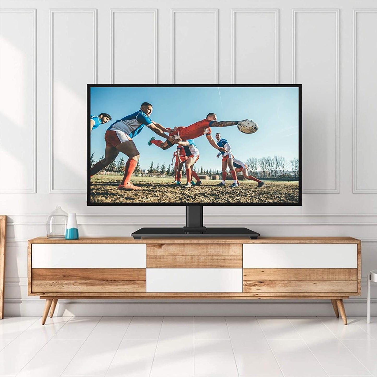 Universal TV Stand Adjustable Height Tabletop TV Stand Fits 32-55 inch TVs, Hold up to 88lbs, Max 400x400mm
