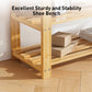 CHITOOMA 3 Tier Bamboo Shoe Storage Bench for Entryway,Wood Hallway Shoe Rack Shoe Organizer Shelf for Living Room Bedroom,Natural