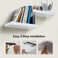 2Pcs/Set 15" Wood Wall Mounted Floating Shelves Storage Shelving For Living Room, Dining Room, Office, Bedroom