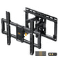 MountFTV Full Motion TV Wall Mount for 40 – 90 Inch Flat Curved TVs, Up to 132 lbs, 12"/16" Wood Studs, TV Stand with Tool-Free Tilt, Swivel, Extension,600 x 400mm