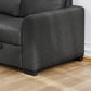 CHITOOMA 60'' Pull Out Sofa Bed Convertible Sleeper Couch with Charging Port, Upholstered Sectional Sofa with 2 Pillows, Reclining Sofas for Living Room, Black