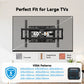MountFTV Full Motion TV Wall Mount for 40 – 90 Inch Flat Curved TVs, Up to 132 lbs, 12"/16" Wood Studs, TV Stand with Tool-Free Tilt, Swivel, Extension,600 x 400mm