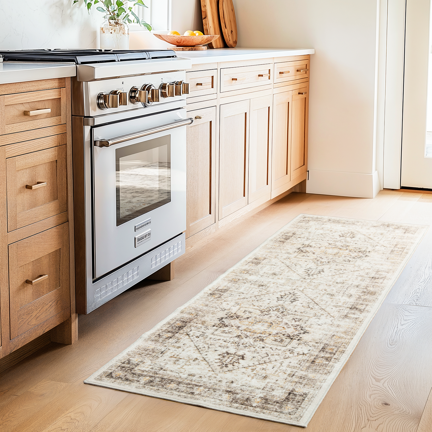 2'x6' Washable Runner Rug with Non-Slip Backing for Hallway, Kitchen, Entryway, Bedroom, Laundry, Bathroom