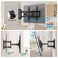 MountFTV Full Motion TV Wall Mount for 40 – 90 Inch Flat Curved TVs, Up to 132 lbs, 12"/16" Wood Studs, TV Stand with Tool-Free Tilt, Swivel, Extension,600 x 400mm