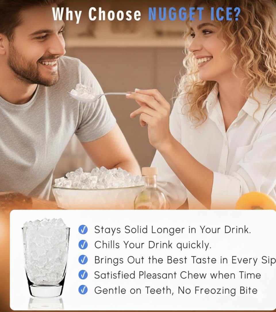 Philergo Nugget Ice Maker Countertop, 44Lbs/24H, Smart Ice Machine with APP Control, Self-Cleaning Pellet Ice Machine with Ice Scoop and Basket for Home/Kitchen/Office, Black