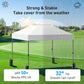 CHITOOMA 10 x 10ft Pop up Canopy Tent, Instant Outdoor Shelter Easy Portable Straight Leg Canopy Tent, White