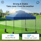 CHITOOMA 10 x 10ft Pop up Canopy Tent, Instant Outdoor Shelter Easy Portable Straight Leg Canopy Tent, Navy Blue