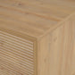 Mid-Century Modern TV Stand for 65″ TVs, Wood TV Console with Reeded 2-Door for Living Room, Nature