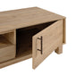Mid-Century Modern TV Stand for 65″ TVs, Wood TV Console with Reeded 2-Door for Living Room, Nature