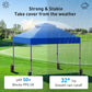 CHITOOMA 10 x 10ft Pop up Canopy Tent, Instant Outdoor Shelter Easy Portable Straight Leg Canopy Tent, Blue