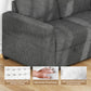 CHITOOMA 60'' Linen Pull Out Sofa Bed Convertible Sleeper Couch with Charging Port, Upholstered Sectional Sofa with 2 Pillows, Reclining Sofas for Living Room, Gray