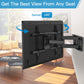 MountFTV Full Motion Dual Articulating Arms Extension Rotation Tilt TV Wall Mount for 37-75 inch LED LCD OLED 4K Flat Curved TV, Max 600x400mm, Holds up to 132 lbs