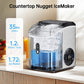Philergo Nugget Ice Maker Countertop, 35lbs/24H with Self-Cleaning Function Pellet Ice Maker for Home, Kitchen, Office, Stainless Steel