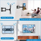 Full Motion TV Wall Mount Bracket for 37-75 inch LCD, QLED,OLED 4K Flat Curved TVs, Dual Arms Tilt Extension Swivel Articulating TV Mount, Max 600x400mm up to 132lbs, Fits 16 Studs