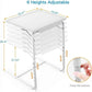 CHITOOMA Adjustable TV Tray Table with Cup Holders, Portable Dinner Tray Table, Foldable, 6 Heights&3 Tilt Angle for Living Room Office Bedroom, White