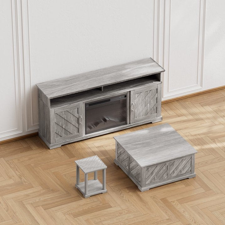 Lift Top Coffee Table, 35"x35" Wood Square Dining Center Table with Storage and Large Hidden Space for Living Room, Wash Gray