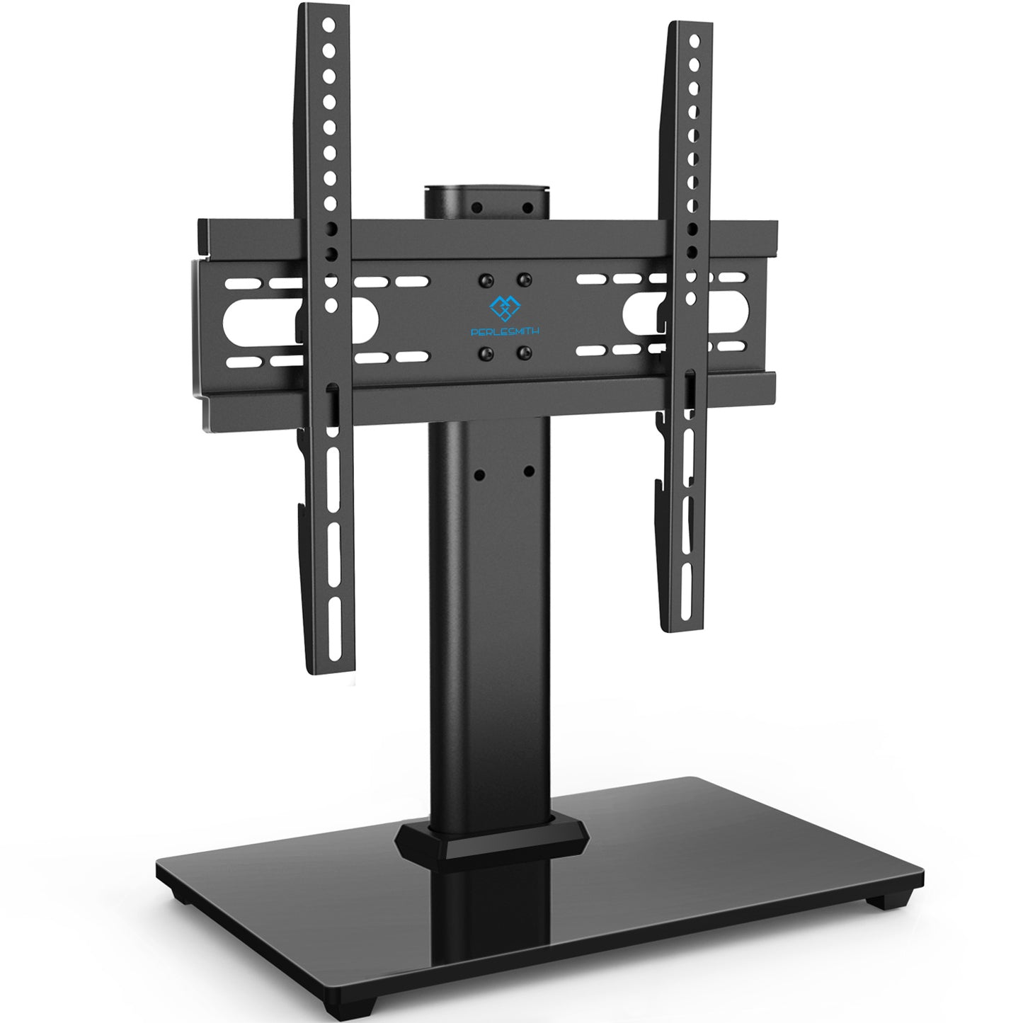 PERLESMITH Tabletop Universal TV Stand for 37- 55 inch TVs with Height Adjustable & Wire Management