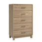 CHITOOMA 5 Drawer Dresser for Bedroom Modern Storage Tower for Closet, Hallway, Entryway, Nursery Room