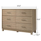 CHITOOMA 6 Drawer Dresser for Bedroom Modern Storage Tower for Closet, Hallway, Entryway, Nursery Room