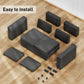 CHITOOMA 60'' Pull Out Sofa Bed Convertible Sleeper Couch with Charging Port, Upholstered Sectional Sofa with 2 Pillows, Reclining Sofas for Living Room, Black