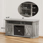 Electric Fireplace TV Stand for TVs up to 65", Farmhouse Entertainment Center with Fireplace, Grey
