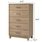 CHITOOMA 5 Drawer Dresser for Bedroom Modern Storage Tower for Closet, Hallway, Entryway, Nursery Room