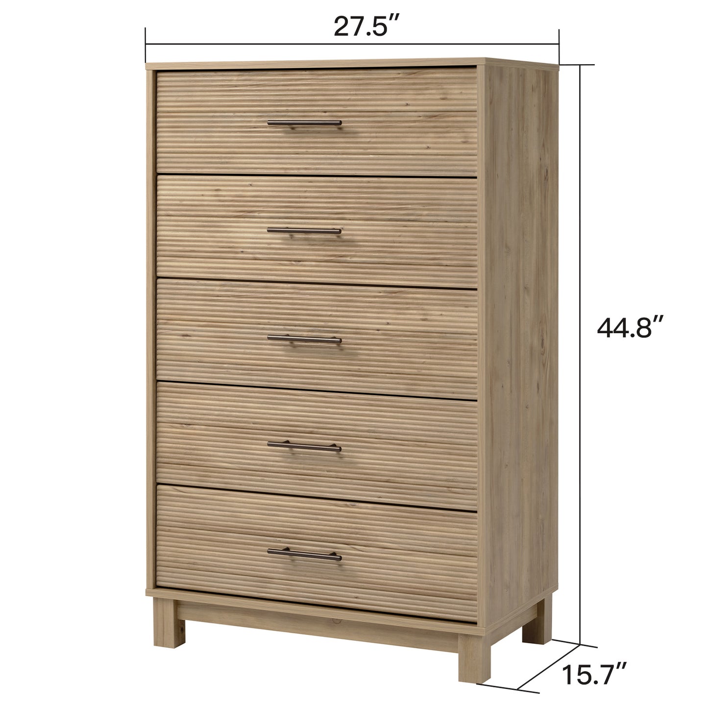CHITOOMA 5 Drawer Dresser for Bedroom Modern Storage Tower for Closet, Hallway, Entryway, Nursery Room