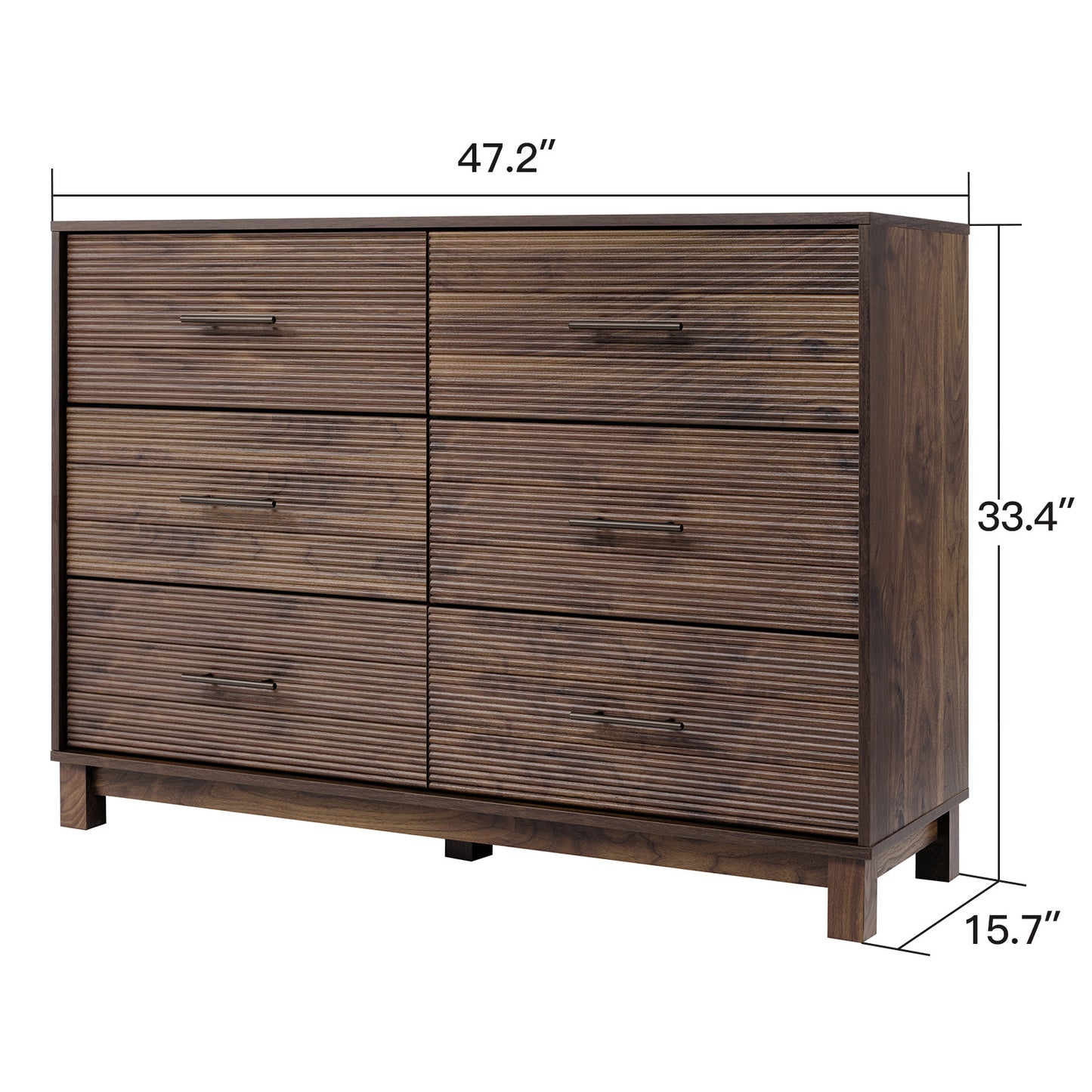 CHITOOMA 6 Drawer Dresser for Bedroom Modern Storage Tower for Closet, Hallway, Entryway, Nursery Room