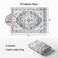 5'x7' Washable Area Rug with Non-Slip Backing for Living Room, Bedroom, Dining Room, Dorm, Office
