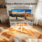 Electric Fireplace TV Stand with LED Lights for TVs up to 70", Entertainment center with fireplace for Living Room, Bedroom, White