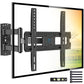 MountFTV Full Motion TV Wall Mount Bracket for 32-55 inch LED LCD OLED Flat Curved Screen TVs Up to 77lbs,Max 600x400mm