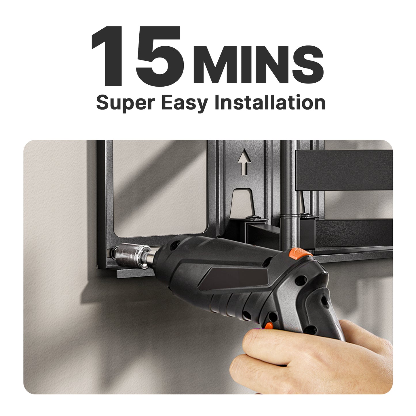 PERLESMITH Full Motion TV Mount Fits for 37-85 inch, Holds up to 132 lbs, Max 600x400mm