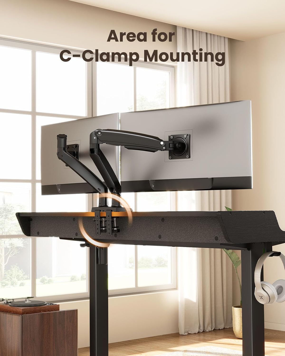 CHITOOMA 63″ x 28″ Electric Standing Desk with Drawers, Height Adjustable Gaming Desk with Monitor Stand & Storage Shelf, 4 Preset Heights for Home Office, Black