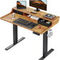CHITOOMA Electric Standing Desk with Drawers, 40″ x 24″ Height Adjustable Stand up Desk with Storage Shelf, Gaming Desk Compatible Monitor Stand, 4 Preset Heights for Home Office, Brown