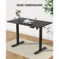 Kyspho Electric Standing Desk, 40 x 24 inch Height Adjustable Stand up Desk with Memory Preset, Sit Stand Home Office Desk, Black