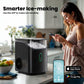 Philergo Nugget Ice Maker Countertop, WiFi Pebble Ice Machine with Timer and Self-Cleaning Function, 35 lbs/24 Hrs for Home, Kitchen, RV, Camping, Black