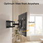 Full Motion TV Wall Mount Bracket for 37-75 inch Flat Curved TVs, Max 600x400mm,Holds up to 132lbs