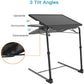 Perlegear Portable 6 Height & 3 Tilt Angles TV Tray Table TV Dinner Sofa Desk for Home Office, Black
